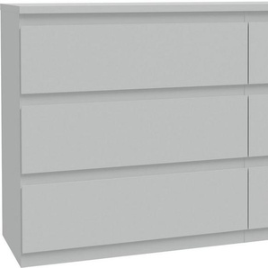 FORTE Kommode Edmore, große Kommode, grifflose Front, Stauraum, 6 Schubladen