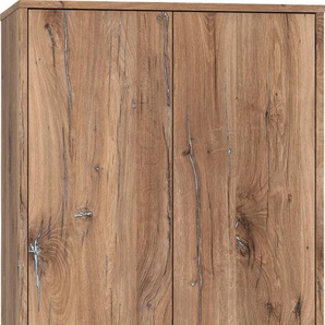 Mehrzweckschrank FORTE Ice Valley Schränke Gr. B/H/T: 84,5 cm x 226,5 cm x 41,5 cm, 4 St., braun (flagstaff eiche) Mehrzweckschränke Moderner Aktenschrank für das Home Office, Breite 84,5 cm