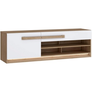FORTE Lowboard Attention TV-Board, TV-Schrank, TV-Board, Beleuchtung, Soft Close, Kabelführung