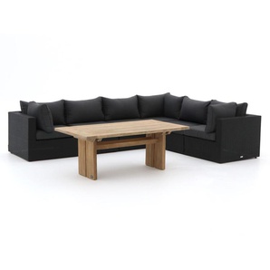 Forza Barolo/ROUGH-L Gartentisch Lounge-Set 7-teilig