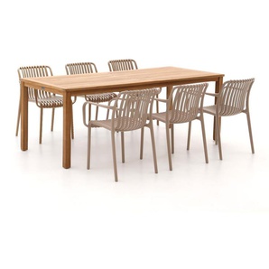 Forza Cali/Liverpool 210 cm Gartenmöbel-Set 7-teilig stapelbar