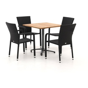 Forza Fossano/Canzo 80 cm Gartenmöbel-Set 5-teilig stapelbar