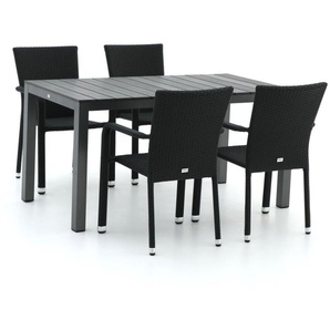 Forza Fossano/Fidenza 150 cm Gartenmöbel-Set 5-teilig stapelbar