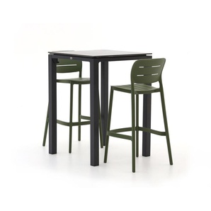Forza Pazzia/Trecenta 75 cm Gartenbar-Set 3-teilig stapelbar