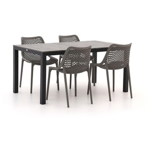 Forza Ripi/Fidenza 160 cm Gartenmöbel-Set 5-Teilig Stapelbar