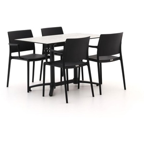 Forza Sile/Canzo 120 cm Gartenmöbel-Set 5-teilig stapelbar klappbar