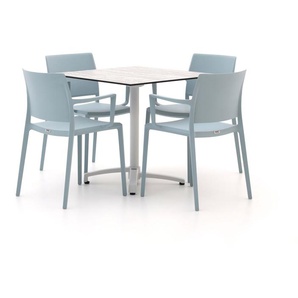 Forza Sile/Canzo 80 cm Gartenmöbel-Set 5-teilig stapelbar klappbar