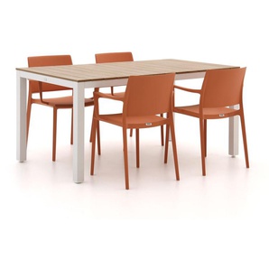 Forza Sile/Fidenza 160 cm Gartenmöbel-Set 5-teilig stapelbar