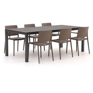 Forza Sile/Fidenza 220 cm Gartenmöbel-Set 7-teilig stapelbar