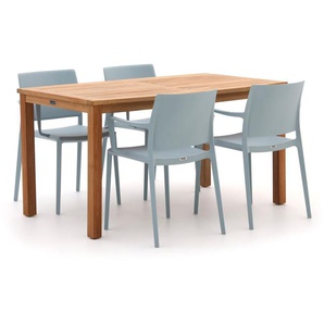Forza Sile/Liverpool 145 cm Gartenmöbel-Set 5-teilig stapelbar