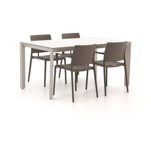 Forza Sile/Sestino 160 cm Gartenmöbel-Set 5-teilig stapelbar