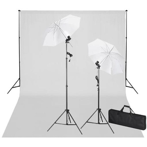 Fotostudio-Set mit Weißem Hintergrund 600×300 cm & Leuchten