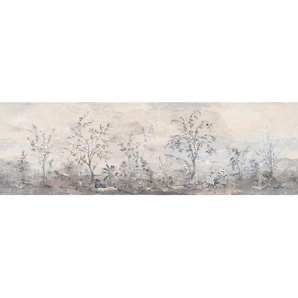 Fototapete, Grau, Silber, Weiß, Bäume, 900x280 cm, Tapeten Shop, Fototapeten