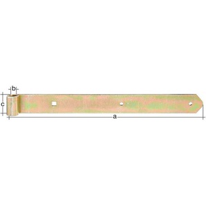 FP - gah Alberts Ladenband L.1400x20x60mm S.8mm D.20mm sta galv.gelb verz.rd - 312497
