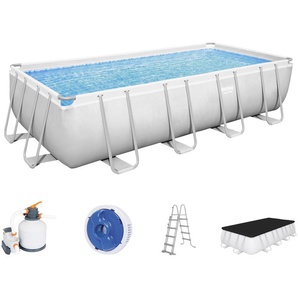 Framepool BESTWAY PSteelPool 549x274x122 Schwimmbecken Gr. B/H/L: Breite 274 cm x Höhe 122 cm x Länge 549 cm, 14812 l, grau Frame-Pools 5-tlg., BxLxH: 274x549x122 cm, mit Sandfilteranlage