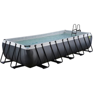 Framepool EXIT Black Leather Pool 540x250x100cm Schwimmbecken Gr. B/H/L: Breite 320 cm x Höhe 100 cm x Länge 610 cm, 12600 l, schwarz Frame-Pools mit Filterpumpe -