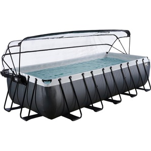 Framepool EXIT Black Leather Pool Schwimmbecken Gr. B/H/L: Breite 250 cm x Höhe 122 cm x Länge 540 cm, 13465 l, schwarz Frame-Pools