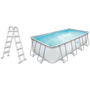 Framepool MOUNTFIELD Schwimmbecken Gr. B/H/L: Breite 274 cm x Höhe 132 cm x Länge 549 cm, 18000 l, weiß Frame-Pools