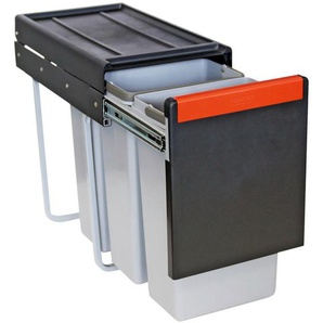 Franke Einbauabfallsammler Sorter Cube 30, Schwarz, Kunststoff, 3 x 10 L, 25.3x43.3x46.7 cm, Küchen, Küchenausstattung, Mülleimer