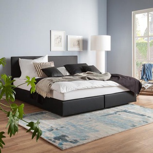 Boxbett Ramona Kunstleder 200 x 200cm Kunstleder Schwarz/Schwarz