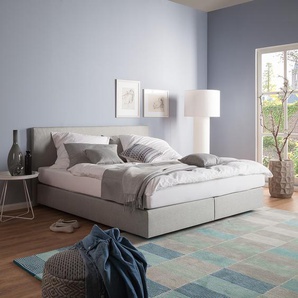 Boxbett Ramona Strukturstoff 140 x 200cm Webstoff Grau/Hellgrau
