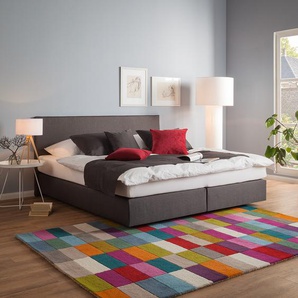 Boxbett Ramona Strukturstoff 160 x 200cm Webstoff Grau/Anthrazit