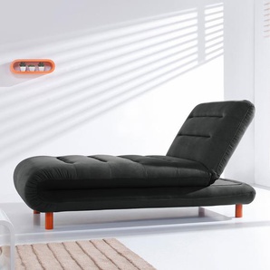 Chaiselongue Webstoff Schwarz/Schwarz Webstoff 162 x 88 x 87cm Modern