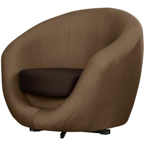 Fredriks Drehsessel Marvin Taupe/Mocca Webstoff 92x75x80 cm (BxHxT)