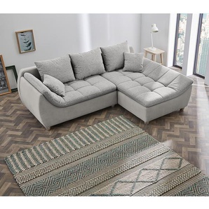 Fredriks Ecksofa Gallina Hellgrau Microfaser 250x92x179 cm