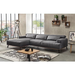 Fredriks Ecksofa Tuzen Grau Microfaser 285x74x171 cm