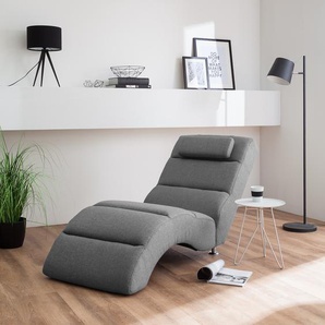 Relaxliege Grau Strukturstoff 84 x 66 x 175cm
