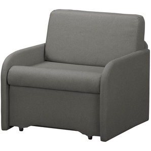 Schlafsessel Disley II Grau/Grau Webstoff mit Armlehnen 90 x 84 x 84cm