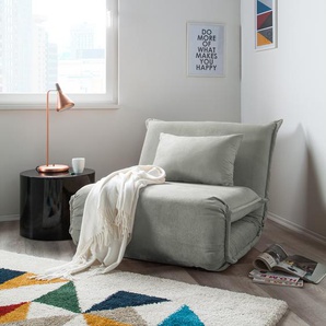 Schlafsessel Grau/Grau Flachgewebe Reeva 100 x 64 x 73cm