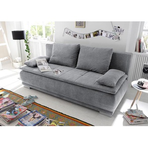 Schlafsofa Collana Grau/Hellanthrazit Microfaser Ranu 208 x 93 x 105cm Modern