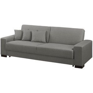 Fredriks Schlafsofa Forcett Grau Webstoff 233x83x96 cm