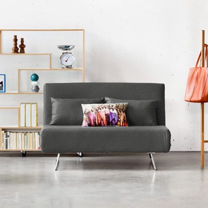 Schlafsofa FRIZZO Grau/Anthrazit Stoff Zahira 136 x 82 x 87cm Modern