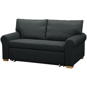 Schlafsofa Country Deluxe Grau/Dunkelgrau Webstoff Luba 165cm mit Schlaffunktion Modern