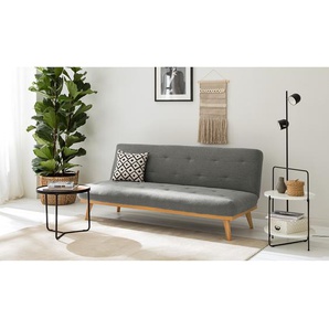 Schlafsofa Lubei Grau Webstoff 186 x 83 x 83cm Skandi