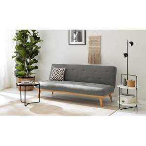 Fredriks Schlafsofa Lubei Grau Webstoff 186x83x83 cm mit Schlaffunktion