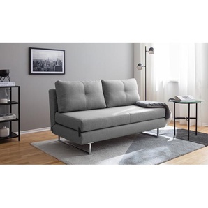 Schlafsofa Newheaven Webstoff Grau/Lichtgrau Webstoff Lyn 150 x 85 x 88cm mit Schlaffunktion Modern