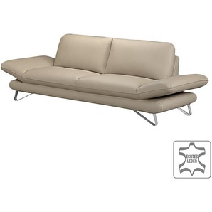 Fredriks Sofa Enzo 2,5-Sitzer Beige Echtleder 215x83x95 cm (BxHxT) Modern