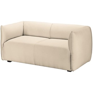 Fredriks Sofa Grady I 2-Sitzer Ecru Webstoff 162x70x78 cm (BxHxT) Modern
