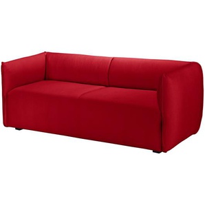 Fredriks Sofa Grady I 3-Sitzer Rot Webstoff 191x70x78 cm (BxHxT) Modern