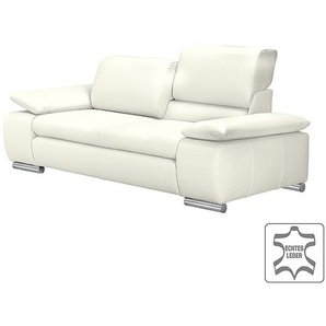 Fredriks Sofa Masca 2-Sitzer Weiß Echtleder 200x78x96 cm (BxHxT) Modern