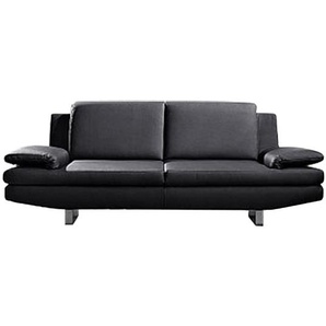 Fredriks Sofa Yovanna 2-Sitzer Schwarz Kunstleder 190x80x92 cm (BxHxT) Modern