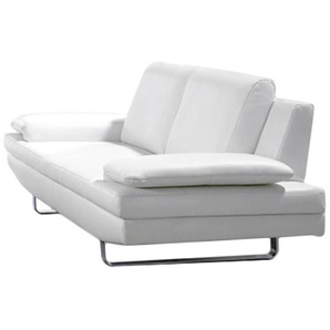 Fredriks Sofa Yovanna 3-Sitzer Weiß Kunstleder 210x80x92 cm (BxHxT) Modern