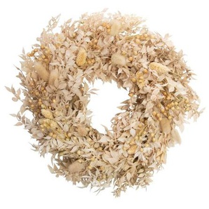 Freese Blumenmix-Kranz Flachs Ruskus, gebleicht Ø 35 cm GLO660353531