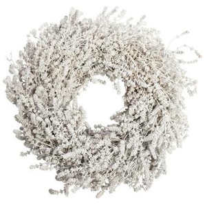 Freese Leinenkraut-Kranz, weiß Ø 35 x 8,5 cm GLO660353508