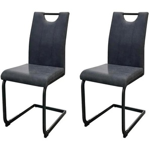 Freischwinger 2er-Set - schwarz - Materialmix - 42 cm - 97 cm | Möbel Kraft