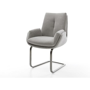 Freischwinger Clea-Flex Strukturstoff Soft Grau Freischwinger flach Graphit, Esszimmerstühle